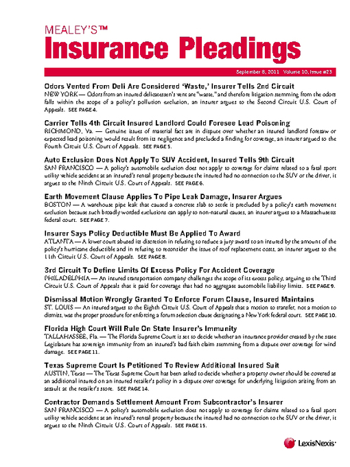 Title details for Mealey's Insurance Pleadings by Samantha Drake - Wait list